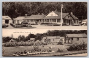 Intervale New Hampshire~Castner Camps~Office Lodge~Cabins~1940s B&W Postcard