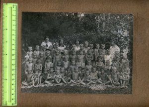 230906 USSR 1930-years group of SEMI-NUDE children old PHOTO