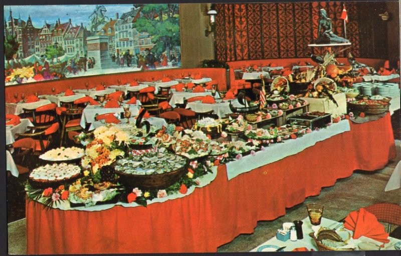 MA BOSTON Copenhagen Restaurant Interior Sheraton-Plaza Hotel Chrome 1950s-1970s