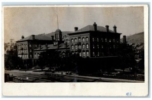 1907 Queen City Hotel Building View Cumberland Maryland MD RPPC Postcard