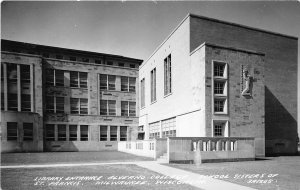 Milwaukee Wisconsin 1954 RPPC Real Photo Postcard Library Alverno College