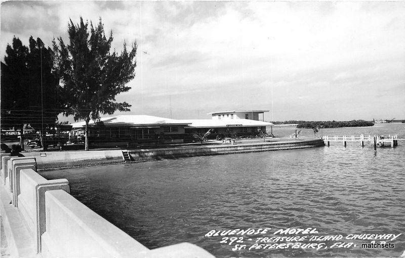 1940s St Petersburg FLORIDA Bluenose Motel RPPC Cook POSTCARD 1555