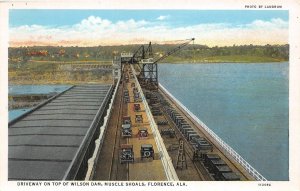 G74/ Florence Alabama Postcard c1920 Driveway Wilson Dam Muscle Shoals