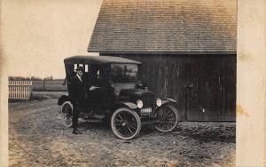 License Plate  #132008 Automobile Real Photo Postcard