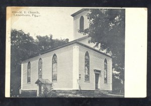 LANESBORO PENNSYLVANIA METHOSIST EPISCOPAL CHURCH VINTAGE POSTCARD 1909