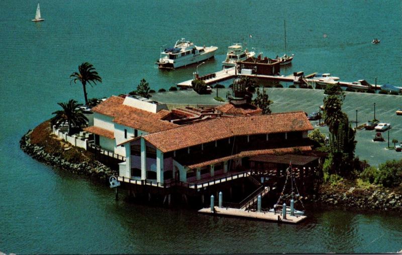 California San Diego Harnor Island Tom Ham's Lighthouse Restaurant 1989