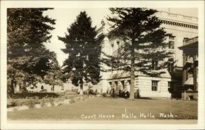 Walla Walla WA Court House Real Photo Postcard