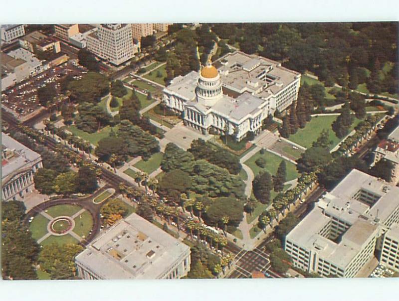 Unused Pre-1980 AERIAL VIEW OF TOWN Sacramento California CA n2787