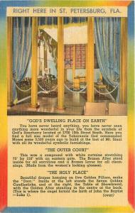 Holy of Holies Religion interior St Petersburg Florida Postcard Teich 13478