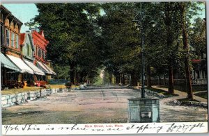View of Main Street, Lee MA c1907 Vintage Postcard I27