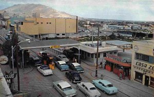 International Border El Paso Texas Ciudad Juarez Mexico 1950s postcard