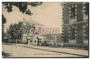 Old Postcard Hyeres Entree Barracks Army