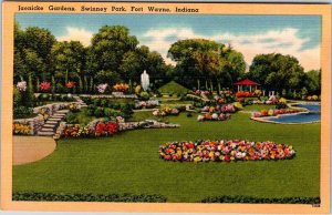 Postcard GARDEN SCENE Fort Wayne Indiana IN AL7383
