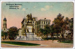 Washington Monument, Capitol Square, Richmond VA  (creases, wear)