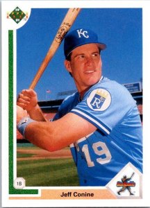 1991 Upper Deack Baseball Card Jeff Conine Kansas City Royals sk20697