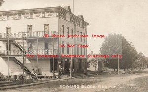 NY, Fine, New York, RPPC, Dowling Block Store, Post Office,Saint Lawrence County