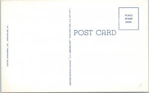 BARRE, Vermont  VT    HOTEL BARRE  Street Scene  Monument  c1940s Linen Postcard