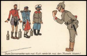 Germany WWI Patriotic Card Against Allies Thunderstorm 81138