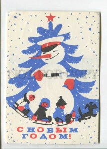 471388 snowman traffic controller scottish terrier sled advertising police
