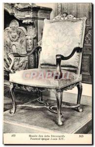Old Postcard Musee des Arts Decoratifs Louis XIV chair
