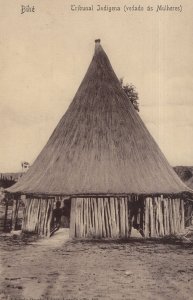 Angola Tribunal Indigena Africa Antique Mulheres Real Photo Postcard