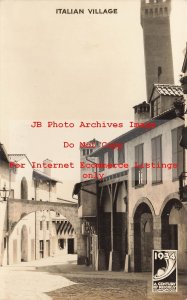 Century of Progress, RPPC, Italian Village Street Scene, Kaufman & Fabry