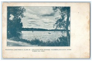 c1910 Fountain Lake Clark St. Skinner Chamberlain Albert Lea Minnesota Postcard