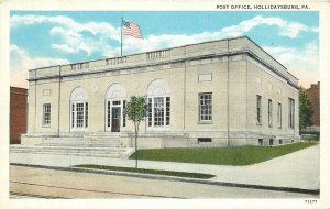 Postcard Pennsylvania Hollidaysburg Post Office Flag Tree's Teich 23-4164