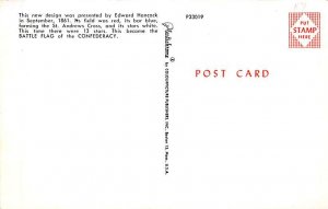 Confederate flag USA Civil War Postcard