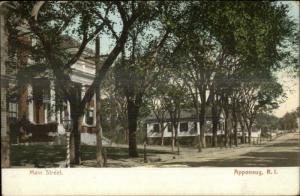 Apponaug RI Main St. c1905 Postcard UDB