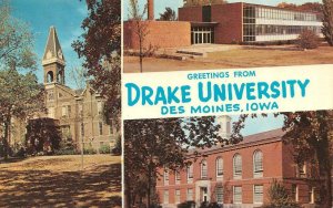 DES MOINES, Iowa IA   DRAKE UNIVERSITY  Science Hall~Cowles Library  Postcard