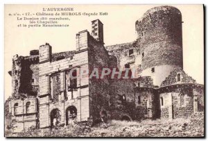 Old Postcard Chateau Murols The Auvergne dungeon Chapels and part Renaissance