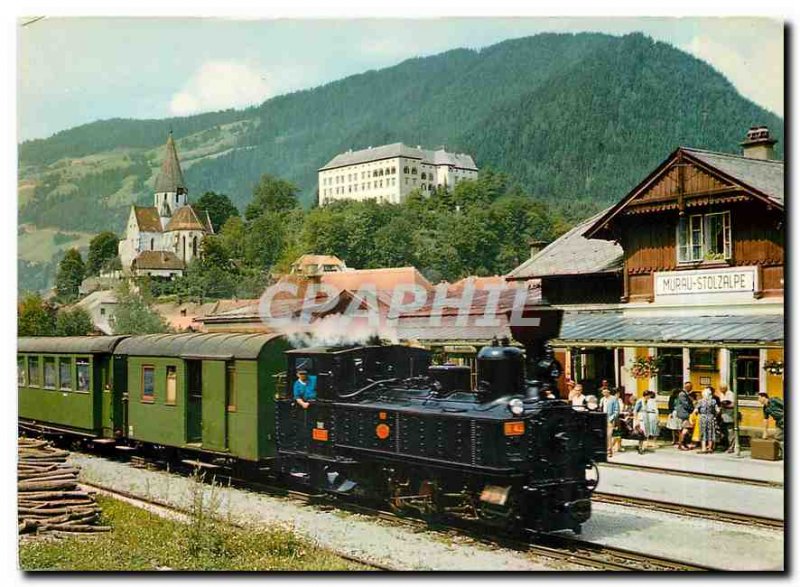 Postcard Modern Murtalbahn bei Murau Obersteigermark