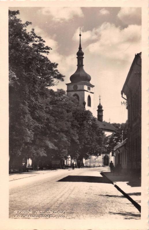 STARA BOLESLAV CZECHOSLOVAKIA CHRAM sv.VACLAVA PHOTO POSTCARD 1953