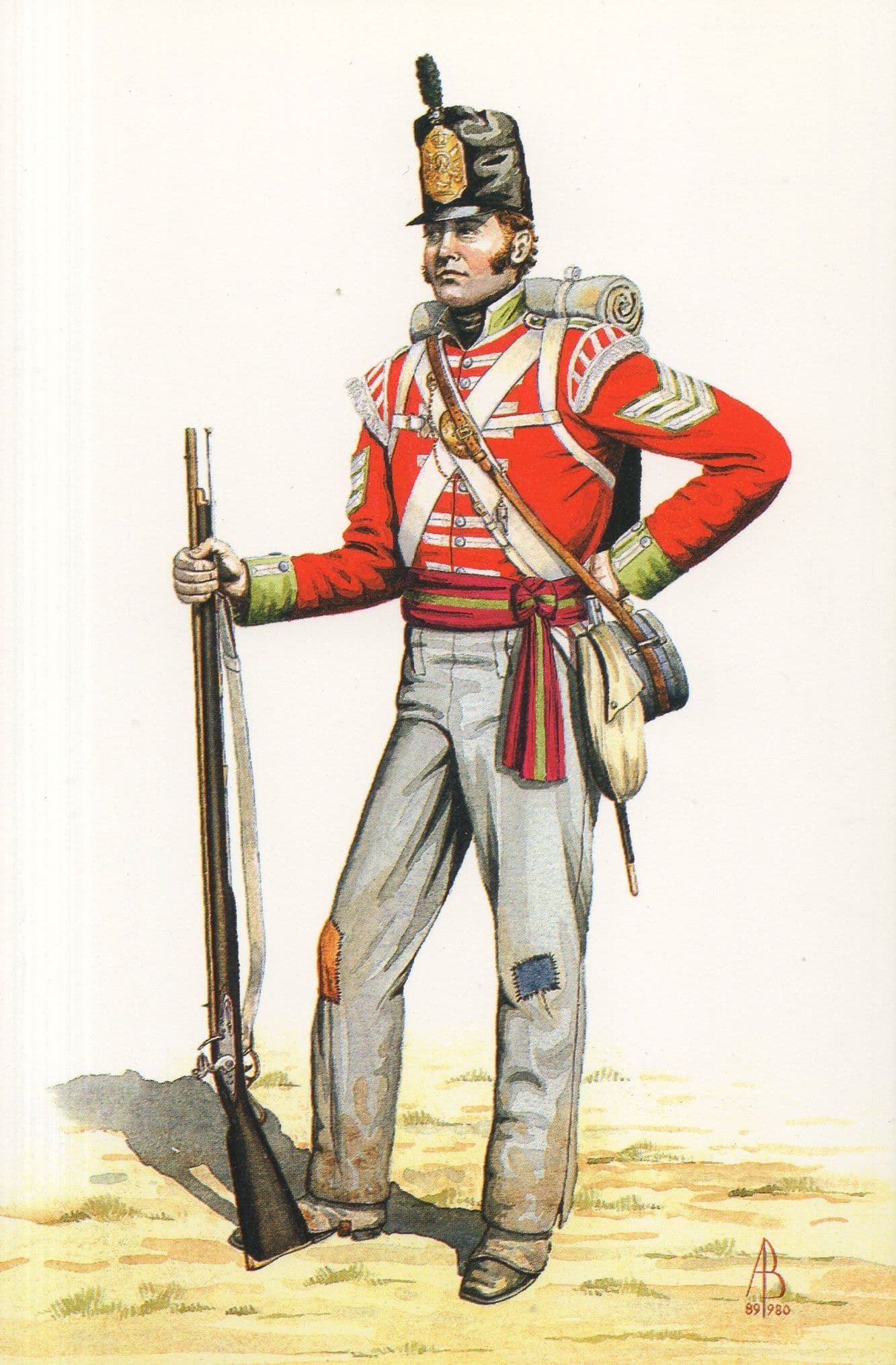 Dorsetshire Regiment 1813 Victorian Sergeant Uniform Military Postcard ...