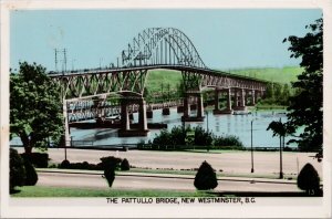 Pattullo Bridge New Westminster BC Vancouver Gowen Sutton RPPC Postcard H32