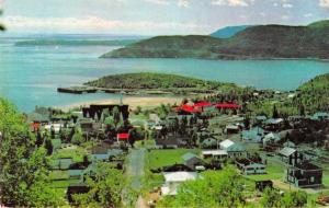 Tadoussac Quebec Canada Birds Eye View Vintage Postcard J77249