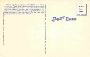 Chattanooga Tennessee Panorama linen postcard