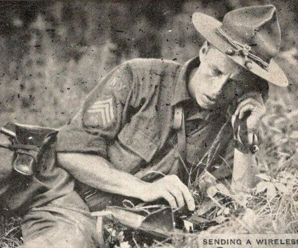 US Army  New York Soldier  Making Wireless Call  Postcard
