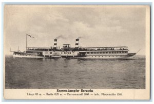 c1920's Expressdampfer Borussia Rhine Steam Boat Trip Cologne Germany Postcard