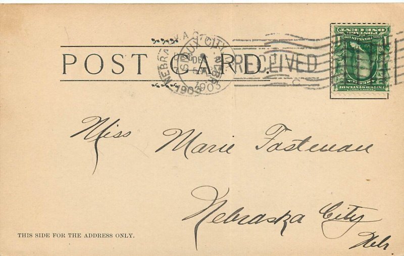 1903 Postcard Sioux City IA St. Thomas Church, Post Office & Federal Building