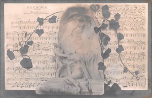 FR Chopin real photo Writing on back 
