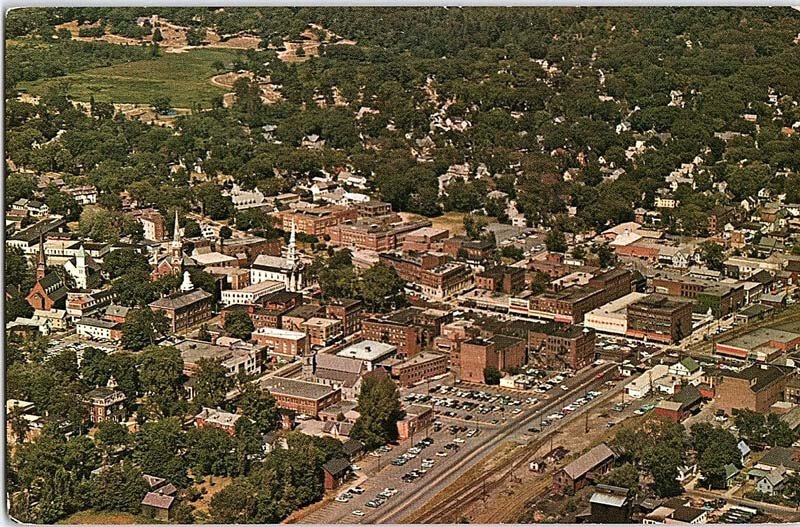 Postcard AERIAL VIEW SCENE Keene New Hampshire NH AJ4220