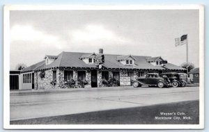 MACKINAW CITY, Michigan MI ~ Roadside WEGNERS'S CAFE c1930s  Postcard