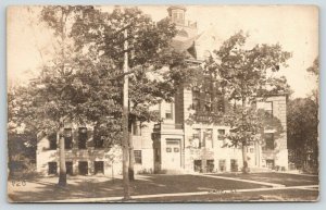 Summit Illinois~Public School House~Cupola~Widows Walk~1912 Huckins RPPC 