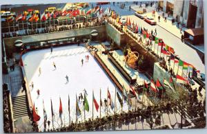 Rockfeller Plaza Skating Rink - aerial view