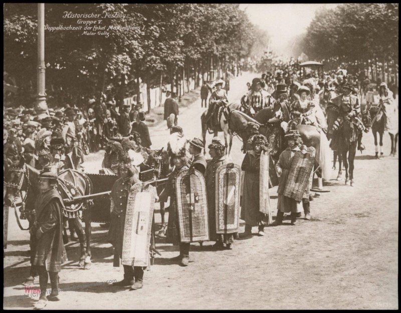 Austria 1908 Kaiser Franz Joseph Huldigungs Festival RPPC Maximilian 94835