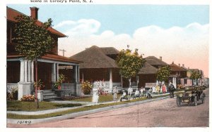 Vintage Postcard Scene in Carney's Point Residence Houses Street Road New Jersey