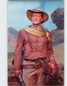 Postcard John Duke Wayne is Represented in a Scene from 1954 Production Hondo
