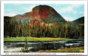 Mount Haynes Madison Canyon Yellowstone National Park River Mountain Postcard